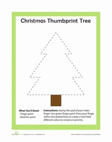 Christmas Thumbprint Tree