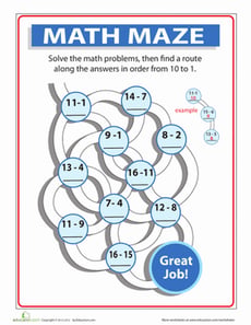 Math Maze: Subtraction