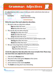Adjective Practice