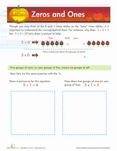 Multiplying Zeros and Ones