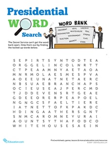 Presidential Word Search