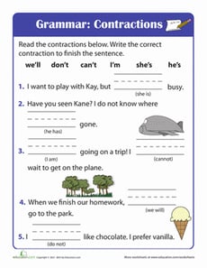 Beginning Grammar: Contractions