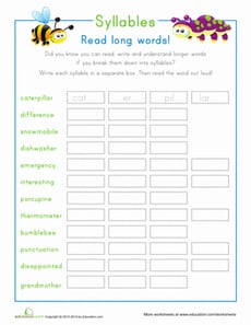 Reading Big Words