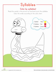 Color by Syllables