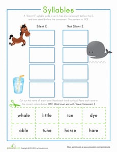 Silent "E" Syllables