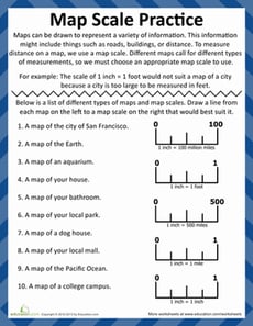 Map Scale Practice