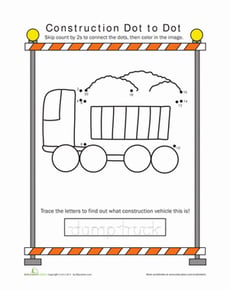 Dump Truck Dot-to-Dot