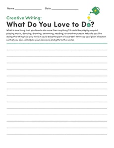 Creative Writing: What Do You Love to Do?