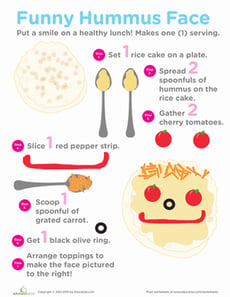 Hummus Face Snack