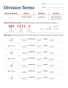 Division Terms