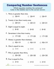 Comparing Numbers Quiz