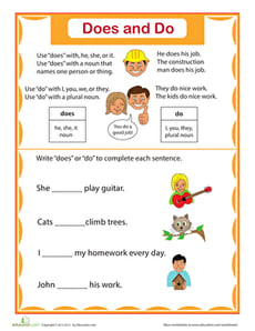 Simple Verbs: Does and Do