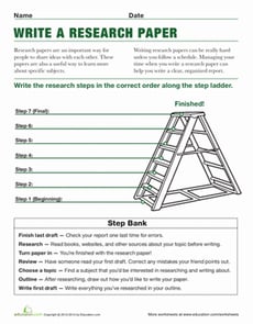 Steps to Writing a Research Paper