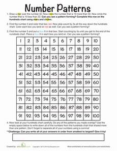 Number Patterns Chart
