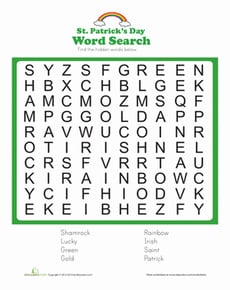 St. Patrick's Word Search