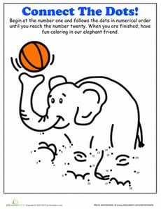 Connect the Dots: Elephant at the Circus