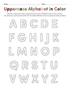 Rainbow Letters! Practice Writing Uppercase Letters