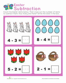 Easter Subtraction Practice