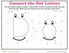 Dot-to-Dot Alphabet: D