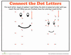 Dot-to-Dot Alphabet: F