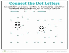 Dot-to-Dot Alphabet: K