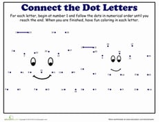 Dot-to-Dot Alphabet: M