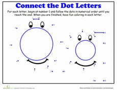 Dot-to-Dot Alphabet: Q