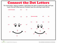 Dot-to-Dot Alphabet: U