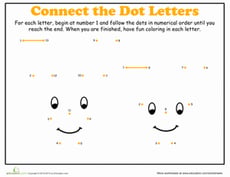 Dot-to-Dot Alphabet: V
