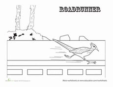 Roadrunner Coloring Sheet