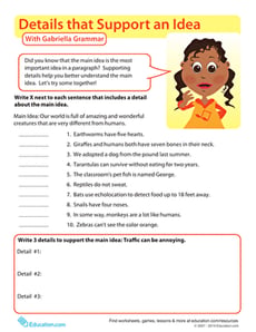 Writing Workout: Supporting the Main Idea