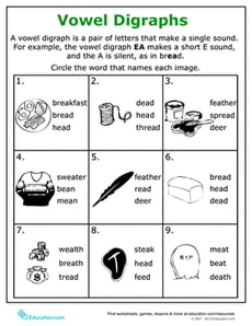 Practice Reading Vowel Digraphs: ea