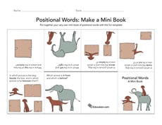 Positional Words Mini Book
