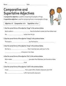 Comparatives and Superlatives