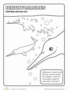 Dino Dot to Dot: Ichthyosaurus