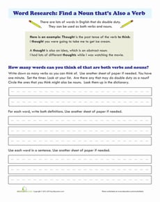 Nouns as Verbs
