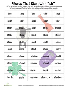Words That Start With Sh