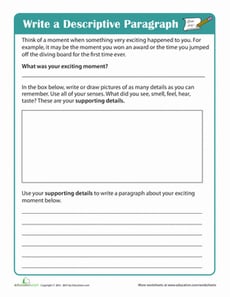 Write a Descriptive Paragraph