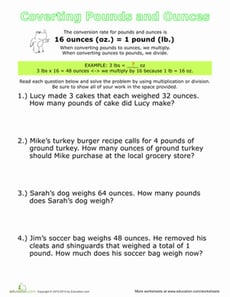 Unit Conversion: Ounces to Pounds