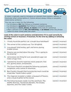 Colon Usage
