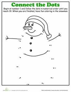 Christmas Dot to Dot: Snowman