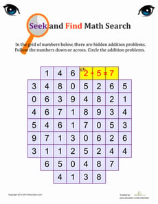 Math Search Puzzles
