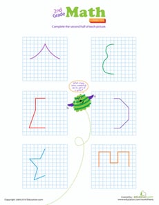 Symmetry: Complete the Shape 2