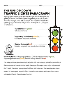 The Upside-Down Traffic Lights Paragraph