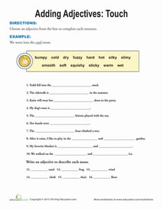 Touch Adjectives