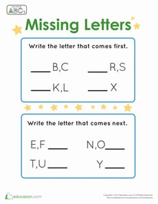 Fill In the Missing Letters