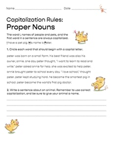 Capitalization Rules: Proper Nouns