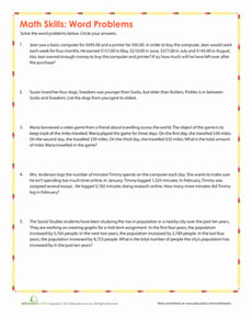 Math Skills: Word Problems