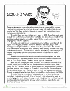 Groucho Marx Biography