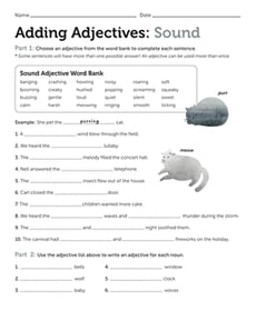 Adding Adjectives: Sound